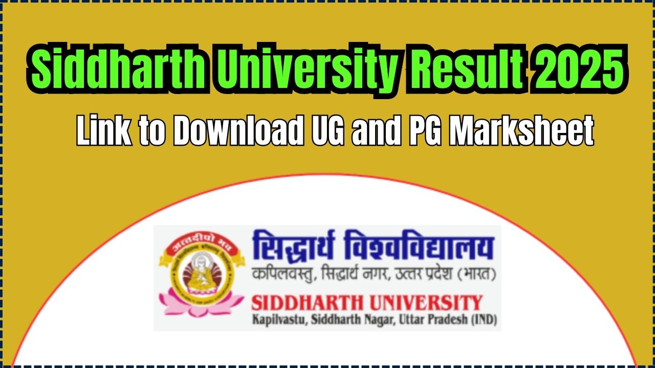 Siddharth University Result 2025