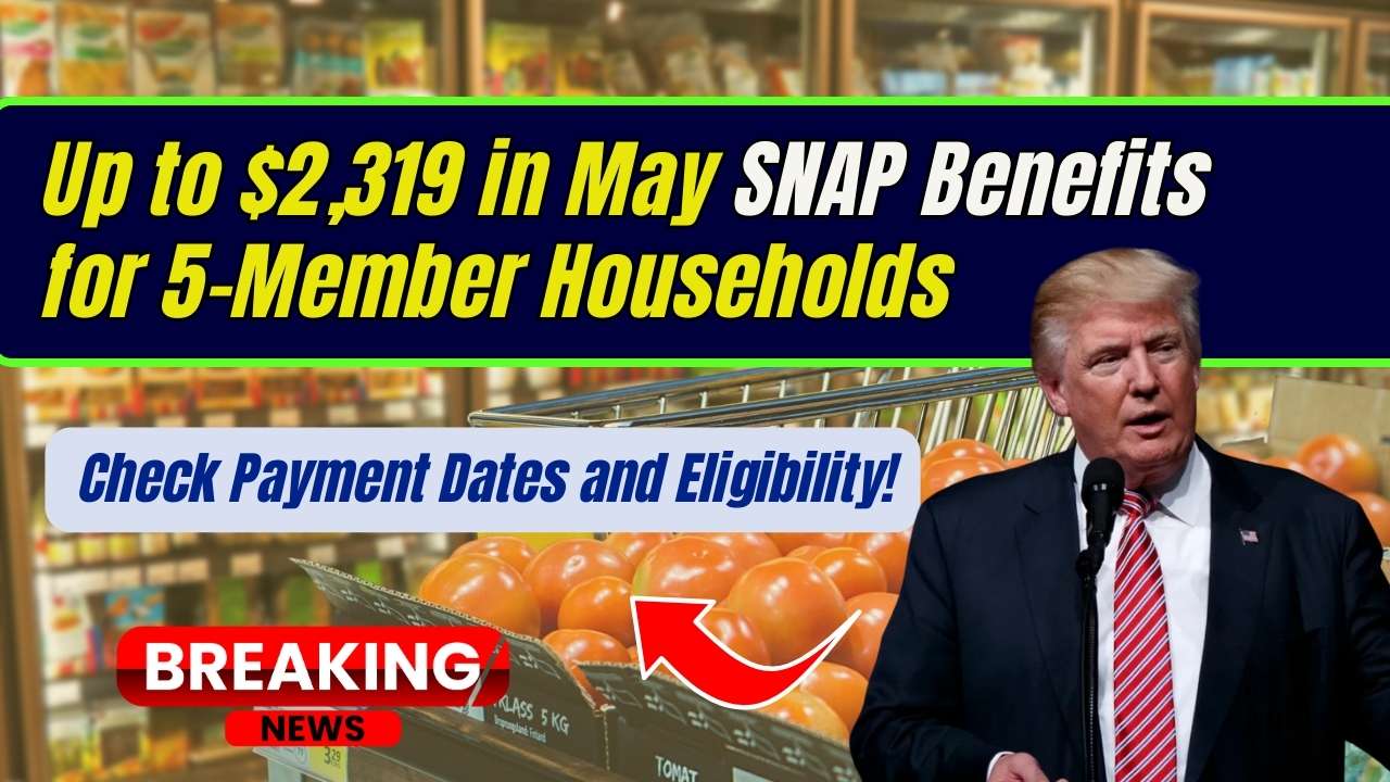 Up to $2,319 in May SNAP Benefits for 5-Member Households – Check Payment Dates and Eligibility!