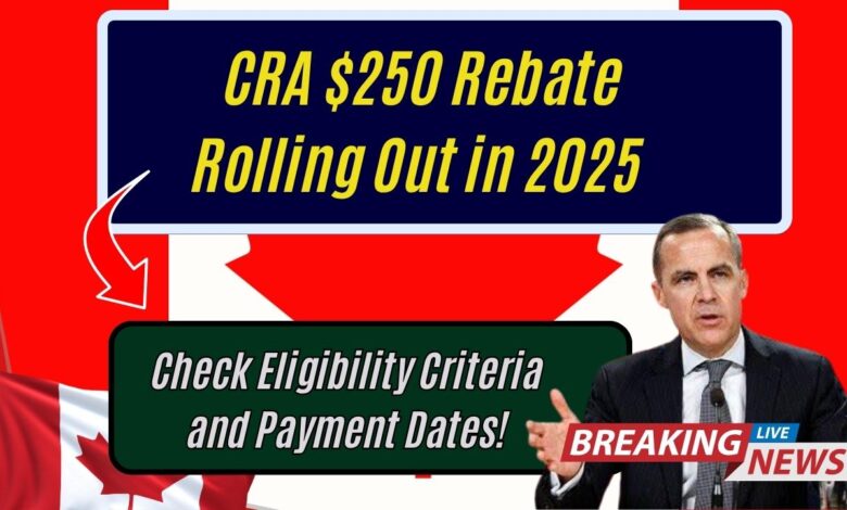 CRA $250 Rebate Rolling Out in 2025 – Check Eligibility Criteria and Payment Dates!