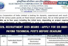 ECIL Recruitment 2025 Begins—Apply for 125 High-Paying Technical Posts Before Deadline