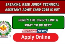 Breaking: RSSB Junior Technical Assistant Admit Card 2025 is OUT—Here’s the Direct Link & What to Do Next