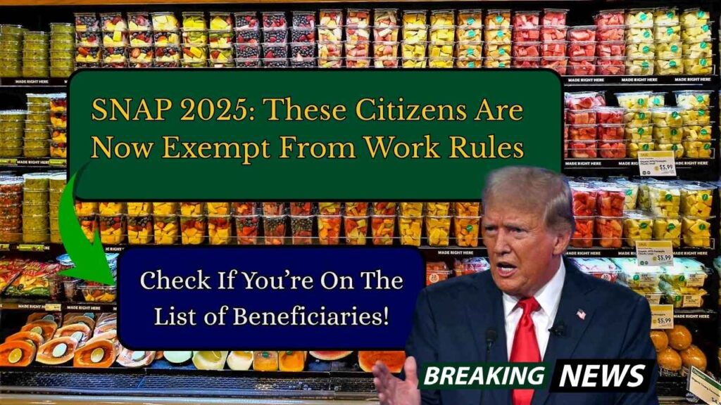 SNAP 2025: These Citizens Are Now Exempt From Work Rules — Check If You’re On The List of Beneficiaries! 1 SNAP 2025: These Citizens Are Now Exempt From Work Rules — Check If You’re On The List of Beneficiaries!