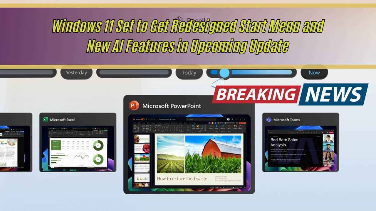 Windows 11 Set to Get Redesigned Start Menu and New AI Features in Upcoming Update